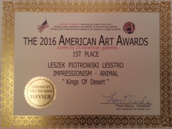 1st place American Art Awards 2016